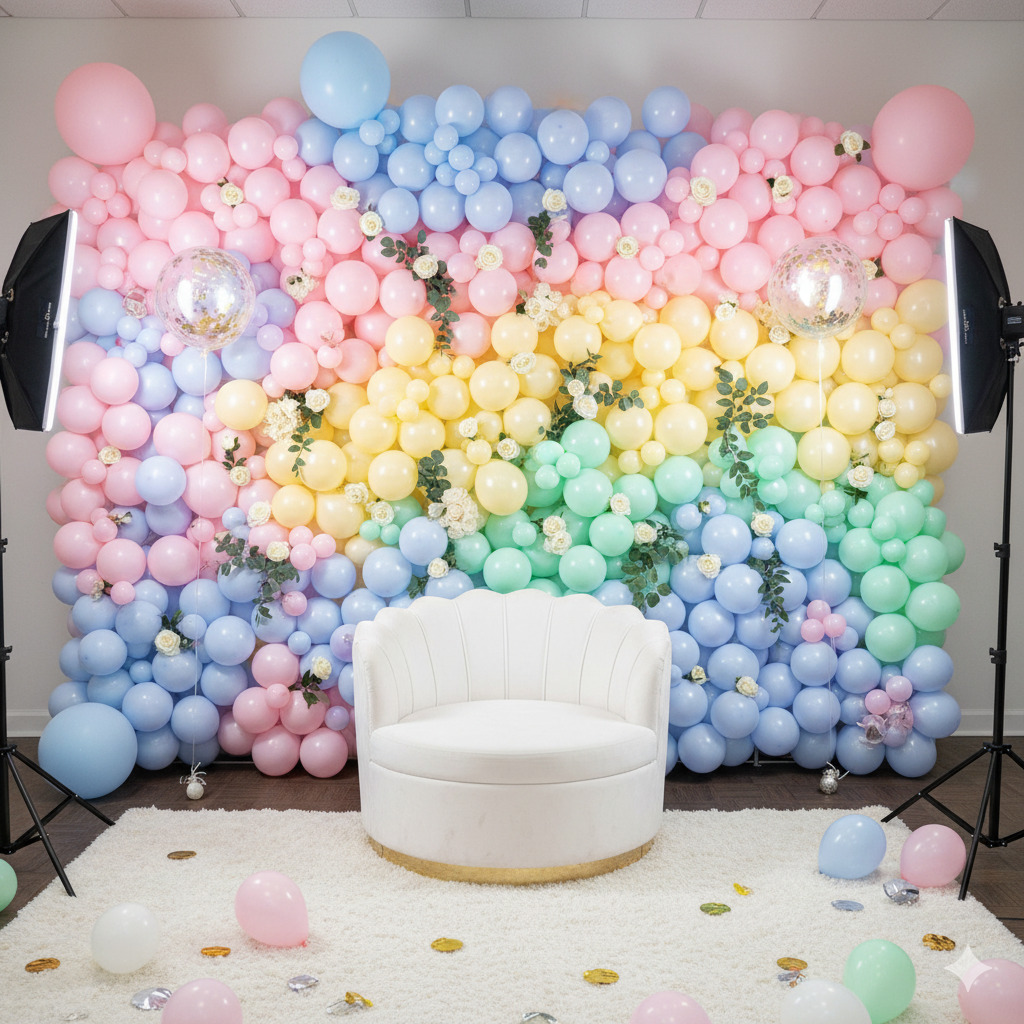 Balloon wall backdrop